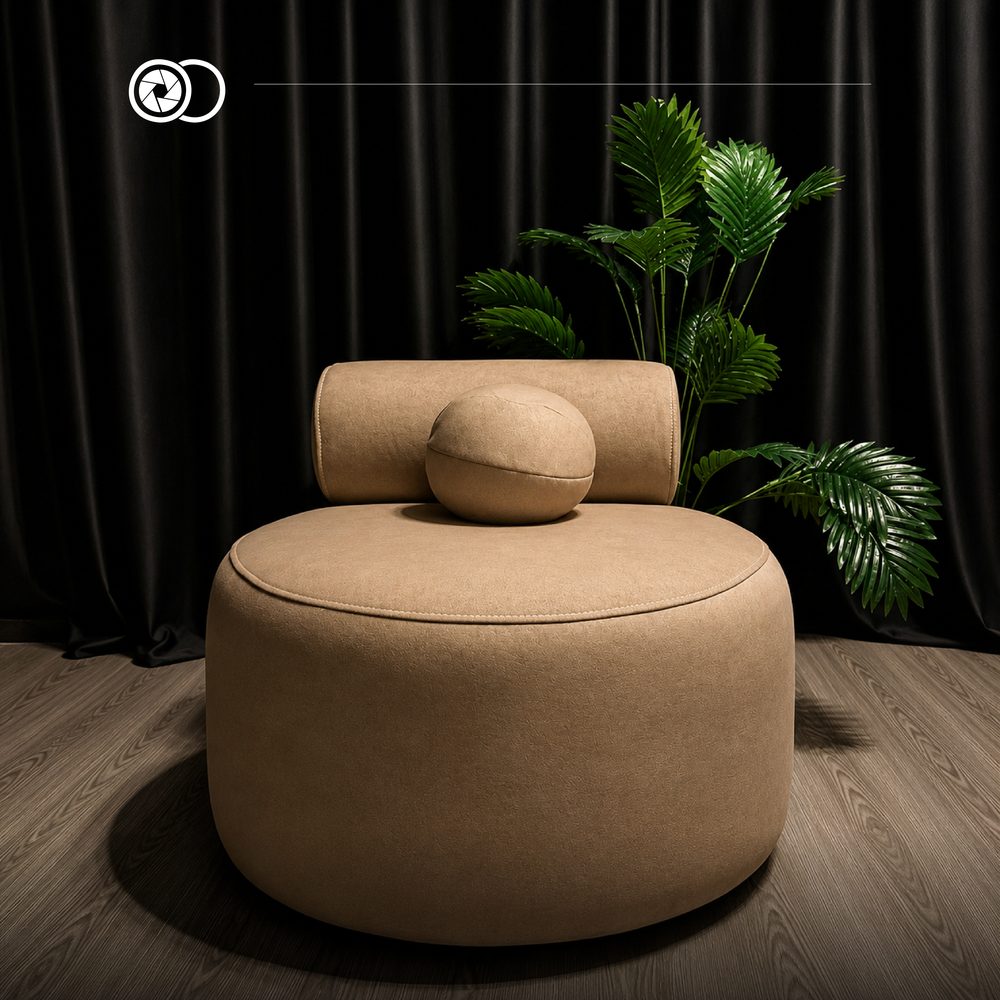 Set Beige Rideau Noir — Portrait · Studio chez Shootnes Studio